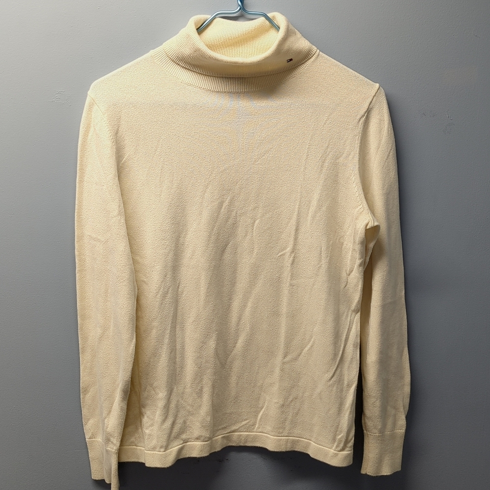 Tommy Hilfiger Cream Turtleneck Sweater